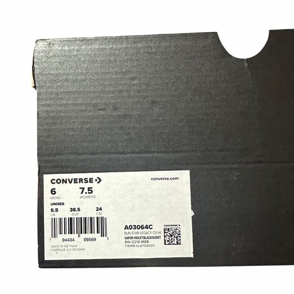 ⭐Converse Run Star Hike Legacy CX Hi Sz Sz 6 Mens Shoes Violet Platform A03064C⭐ - Picture 8 of 10